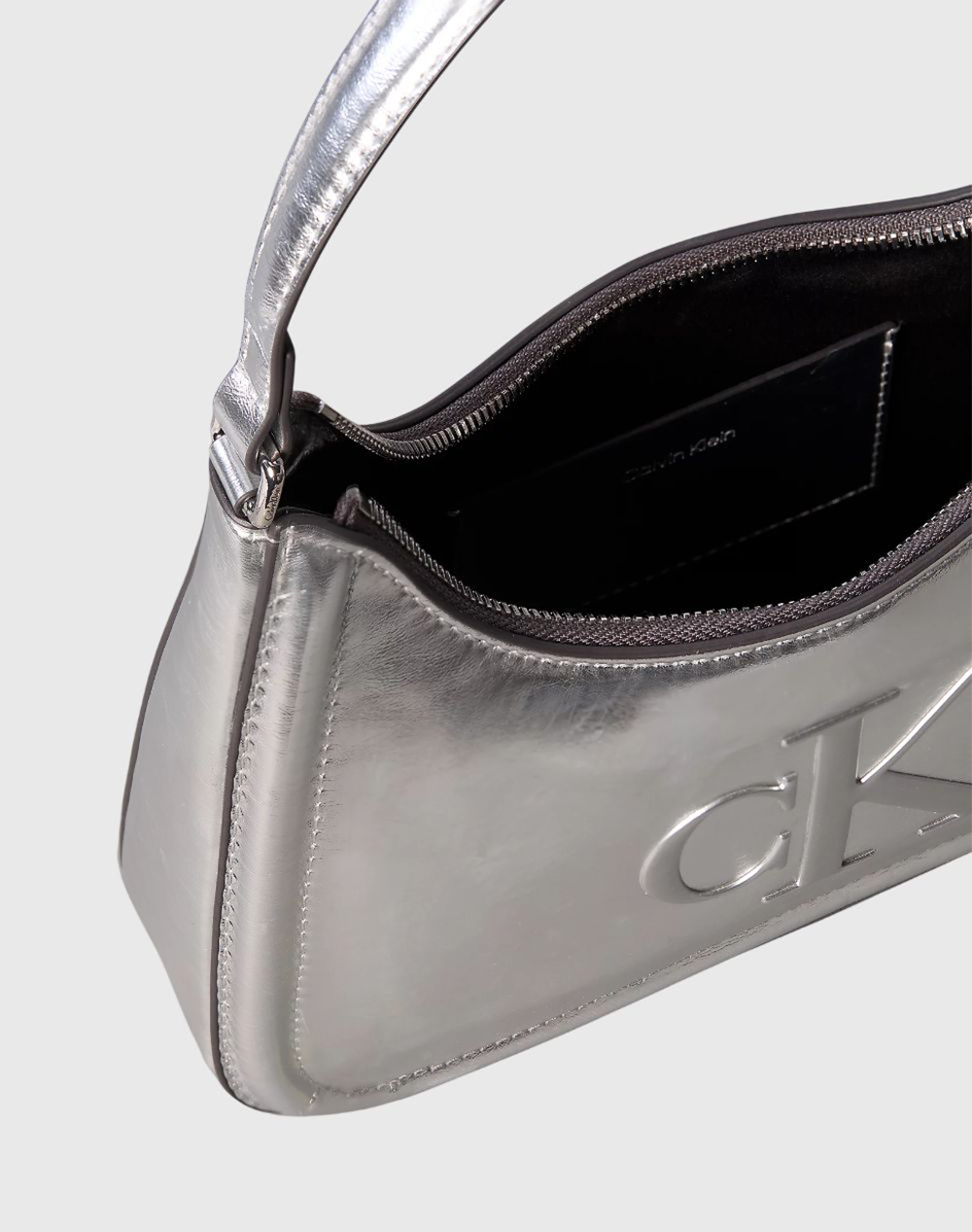 CALVIN KLEIN JEANS BOLD CK METALLIC SHOULDER BAG