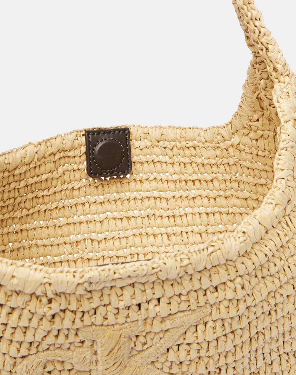 CALVIN KLEIN JEANS BOLD CK RAFFIA SM SHOULDER BAG