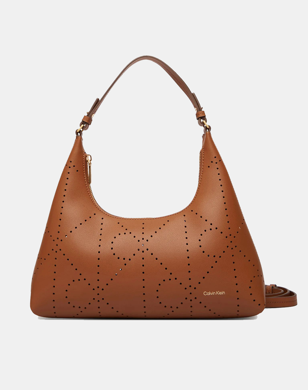 CALVIN KLEIN JEANS EMBLEM AOP PERFOR LTHR BAG