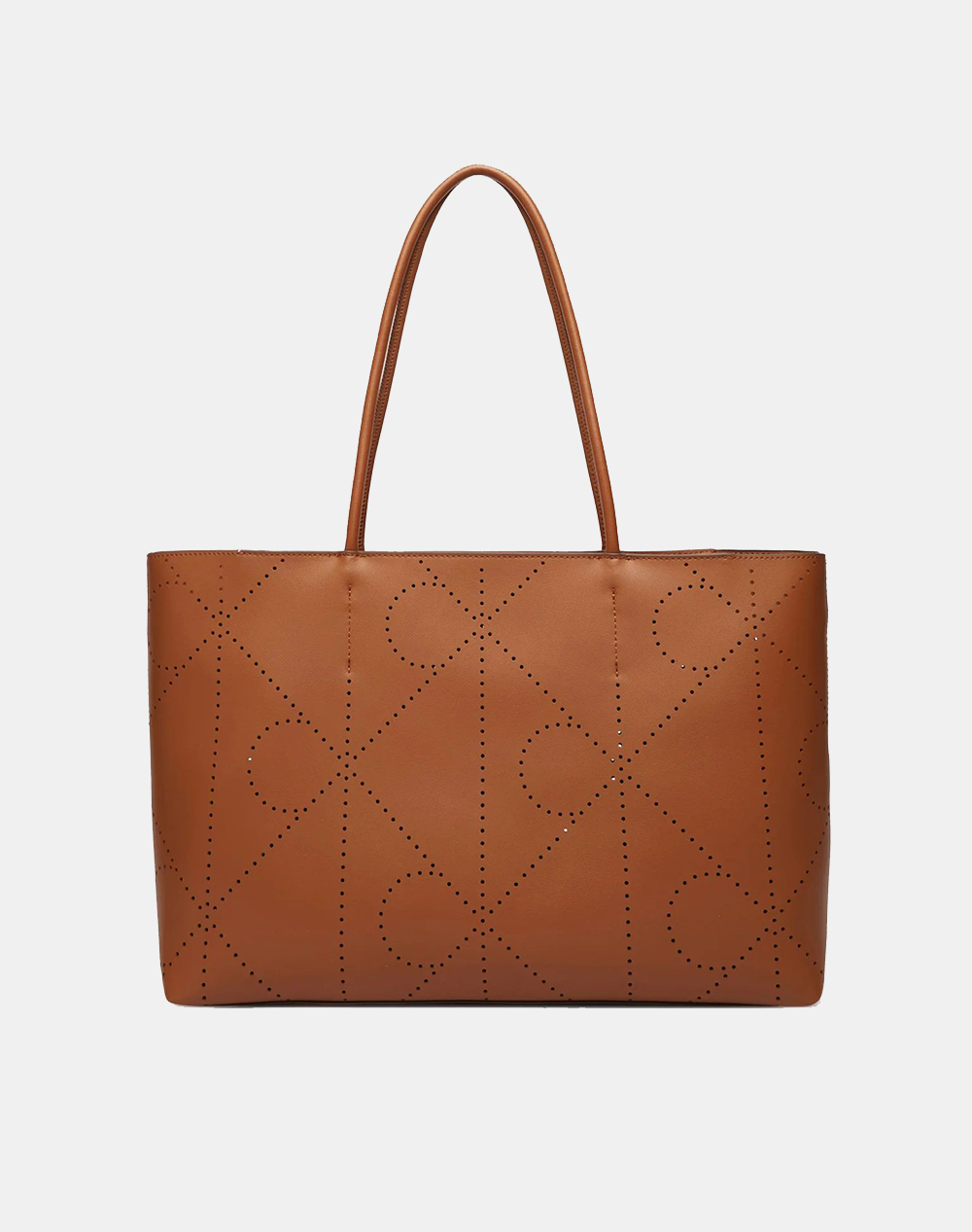 CALVIN KLEIN JEANS EMBLEM AOP PERFOR LTHR TOTE