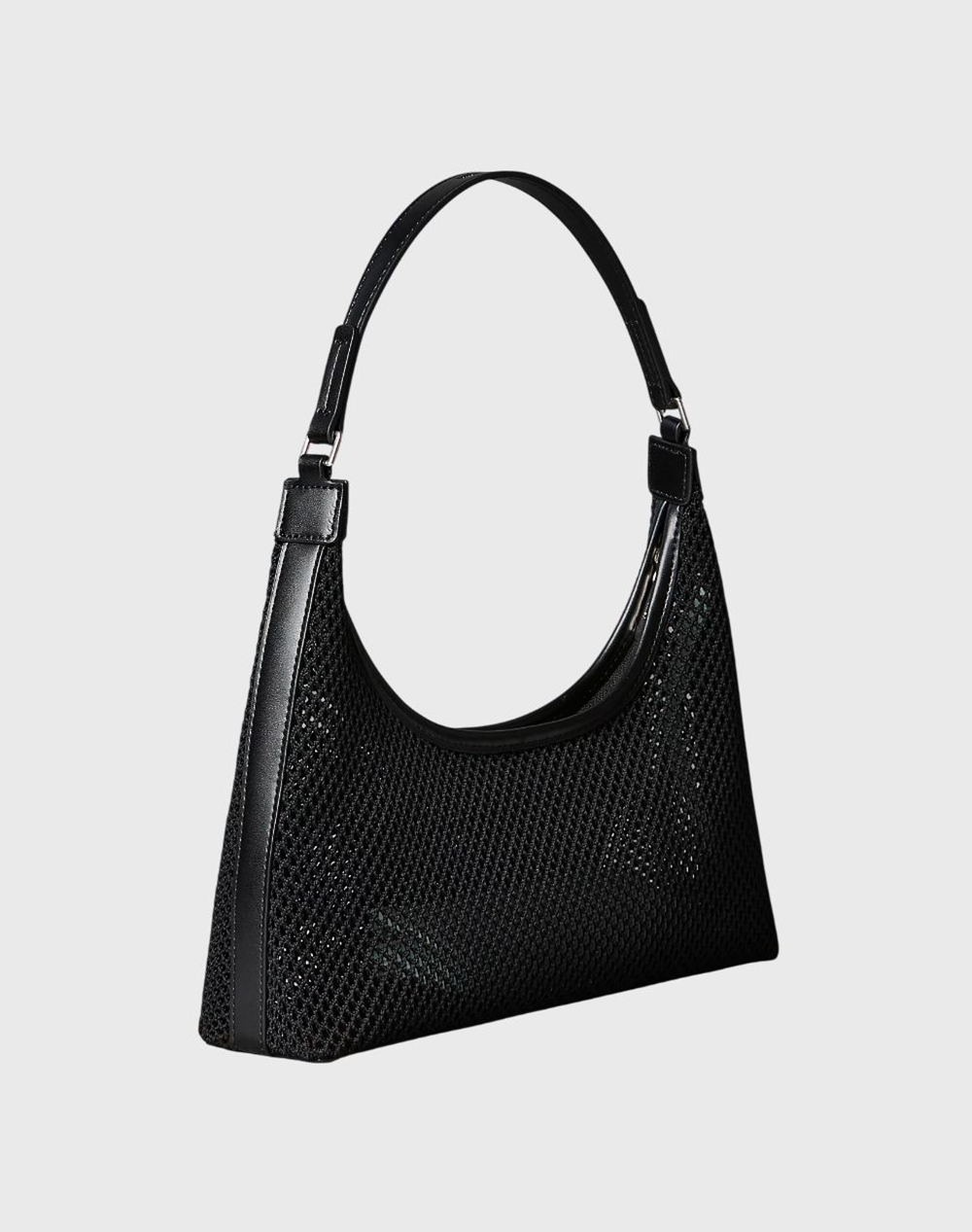 CALVIN KLEIN JEANS EMBLEM MESH SHOULDER BAG