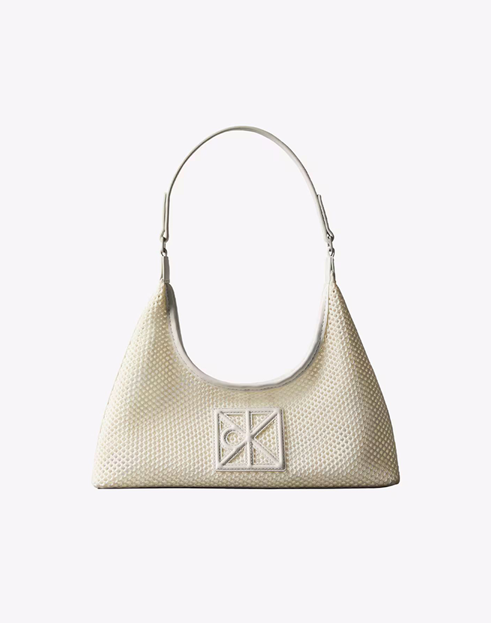 CALVIN KLEIN JEANS EMBLEM MESH SHOULDER BAG