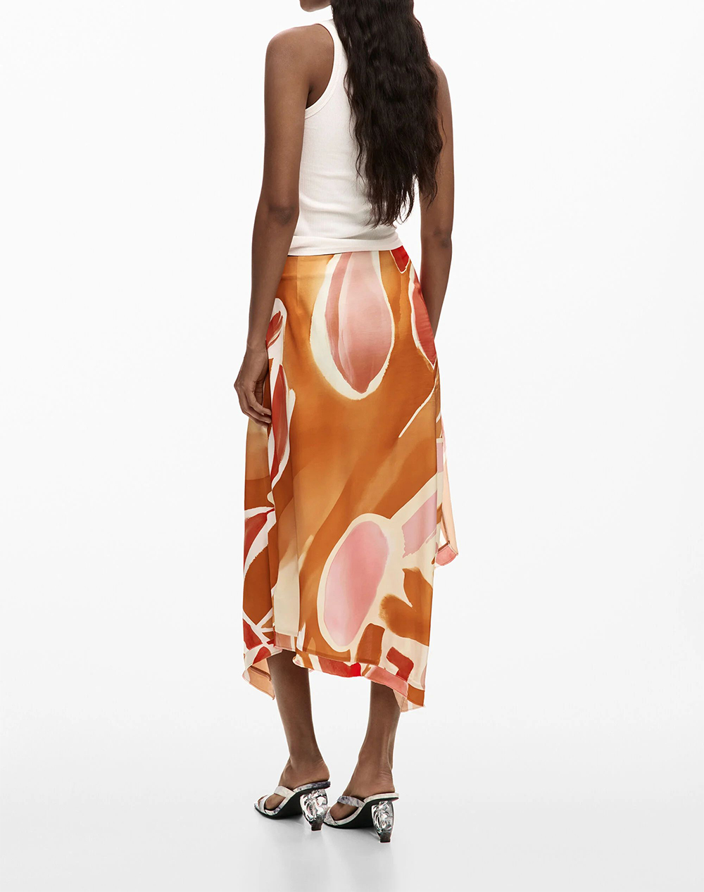 DESIGUAL FAL_VENT_ORANGE WOMENS SKIRT