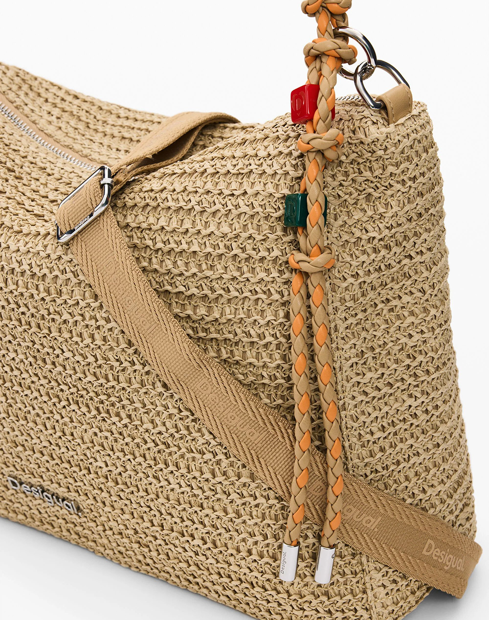 DESIGUAL BAG_HALF LOGO RAFFIA LE ДАМСКА ЧАНТА