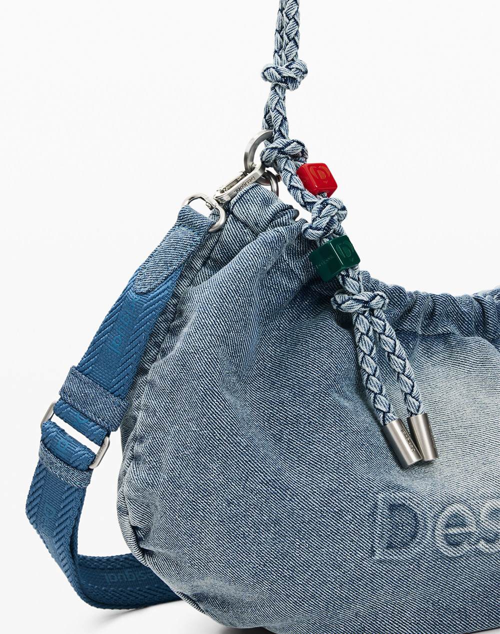 DESIGUAL BAG_HALF LOGO DENIM W WOMENS BAG
