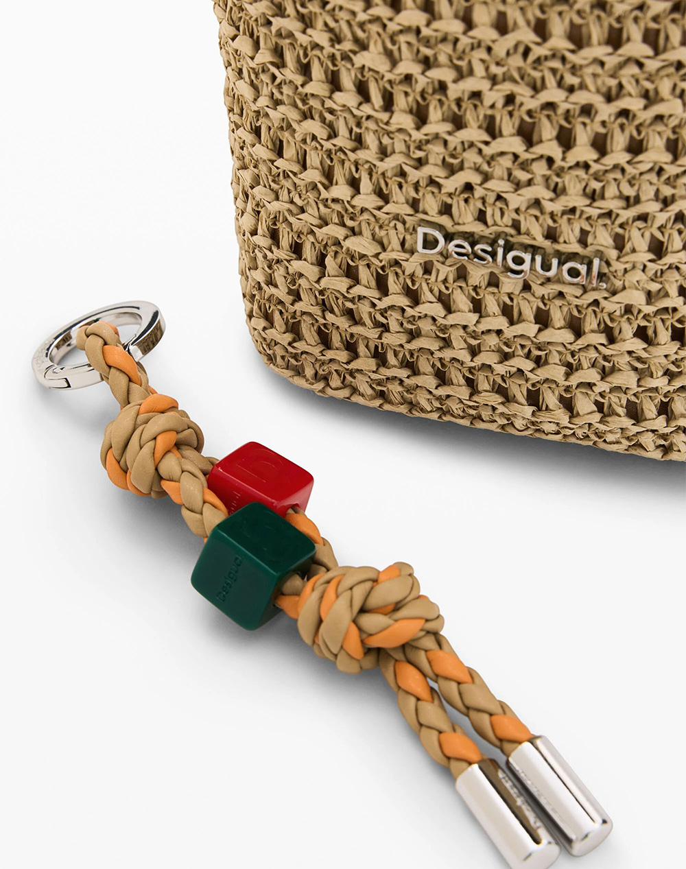 DESIGUAL MONE_HALF LOGO RAFFIA H WOMENS WALLET