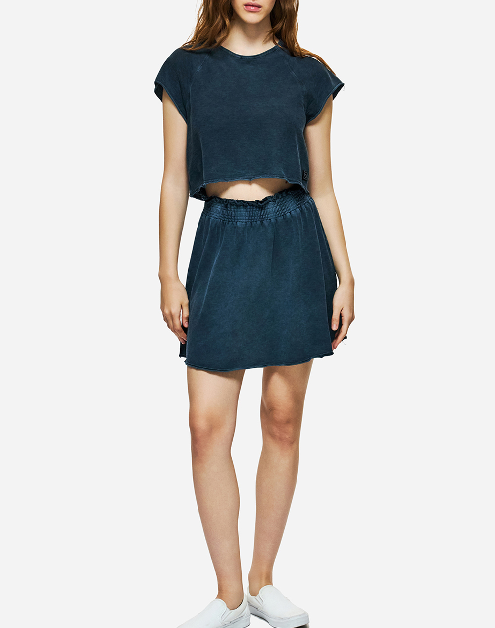 DIRTY LAUNDRY MINI SKIRT WITH RAW EDGES