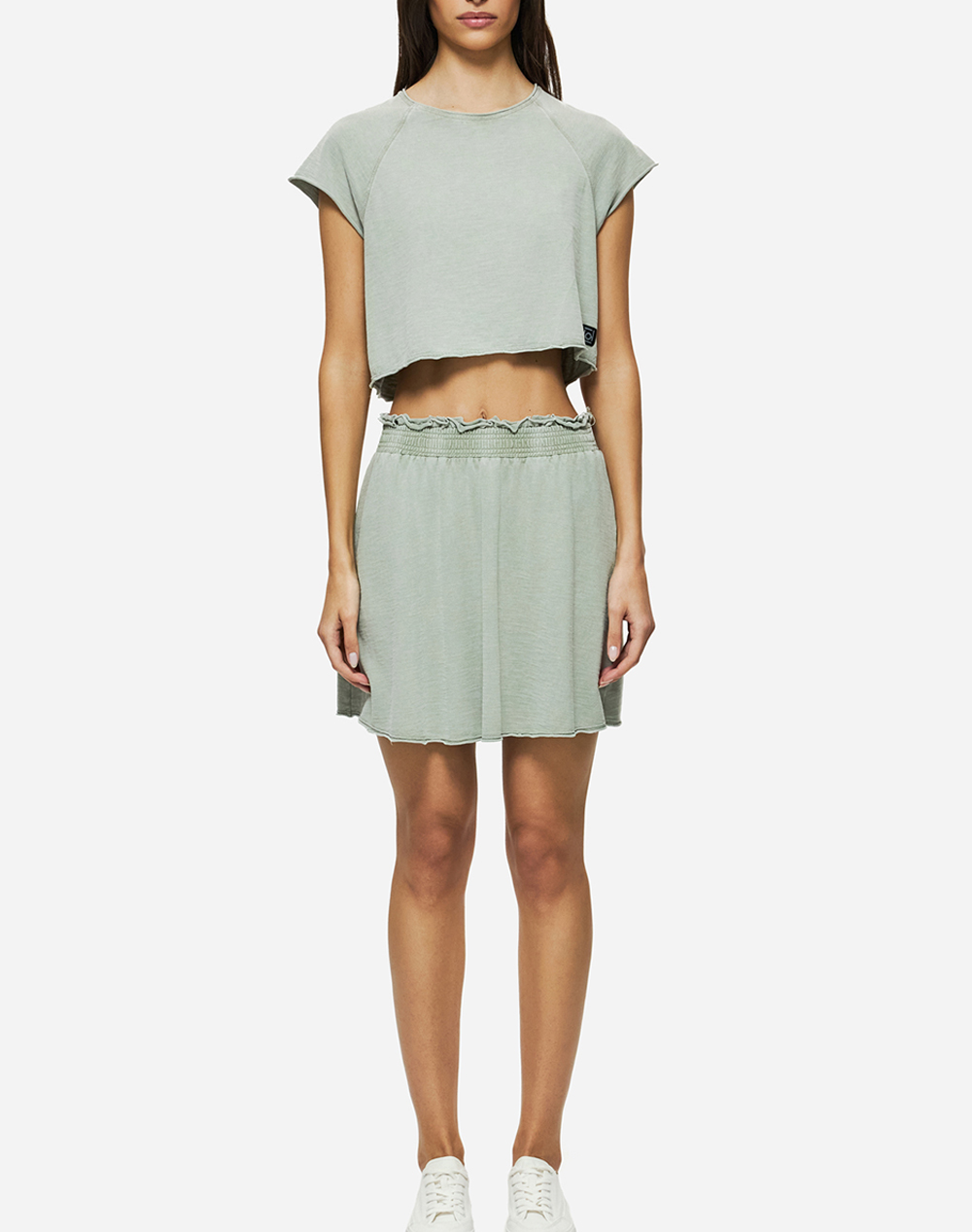 DIRTY LAUNDRY MINI SKIRT WITH RAW EDGES