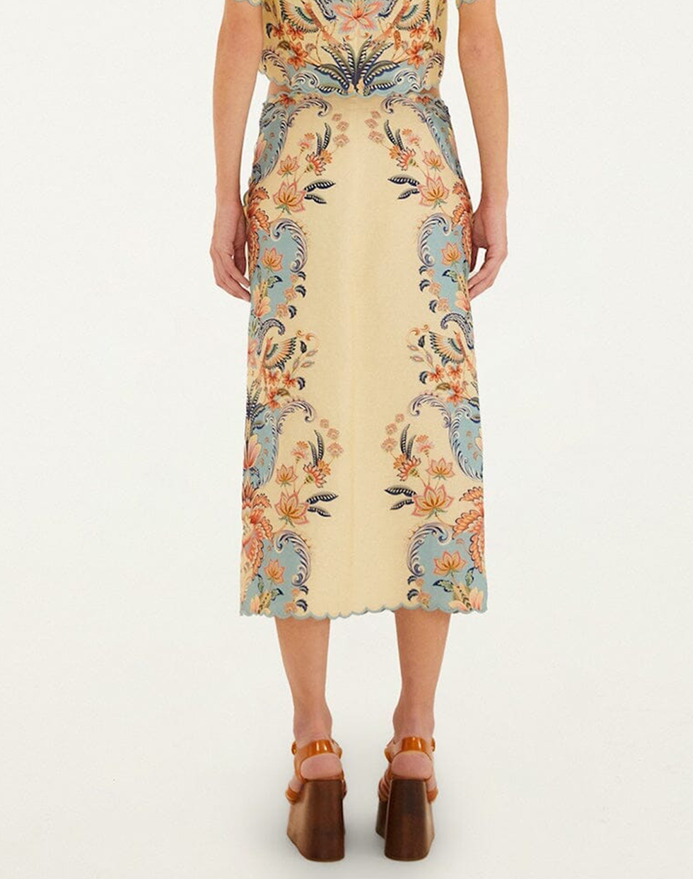 FARM RIO BOHO BEAUTY BUTTER MIDI SKIRT-BOHO BEAUTY BUTTER
