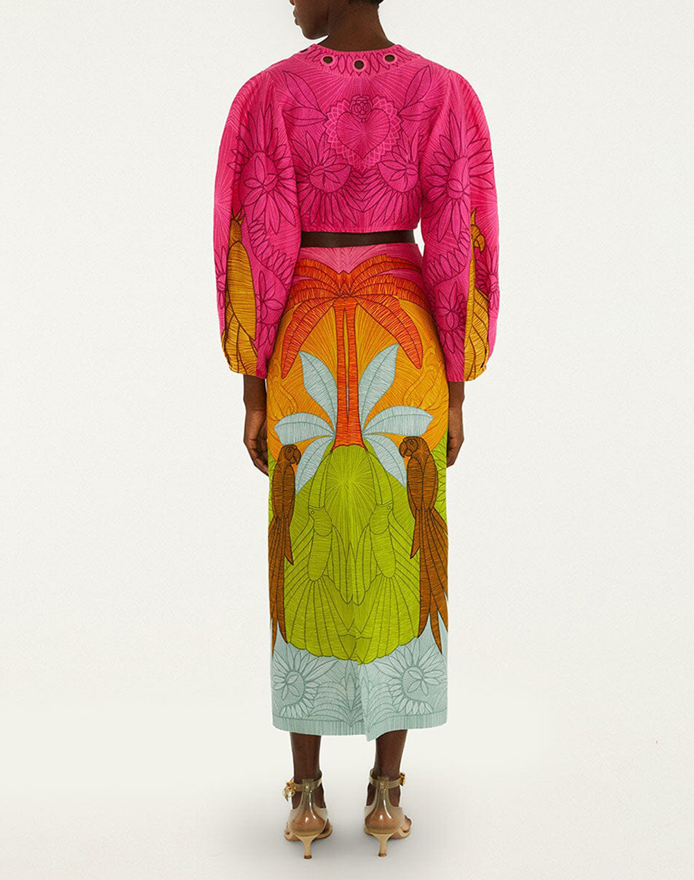 FARM RIO USIACURI MULTICOLOR MAXI SKIRT-USIACURI MULTICOLOR