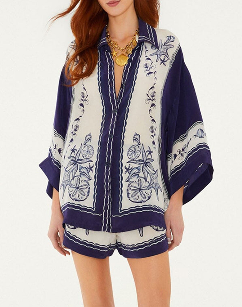 FARM RIO COAST SCARF OFF-WHITE SHIRT-COAST SCARF OFF-WHITE