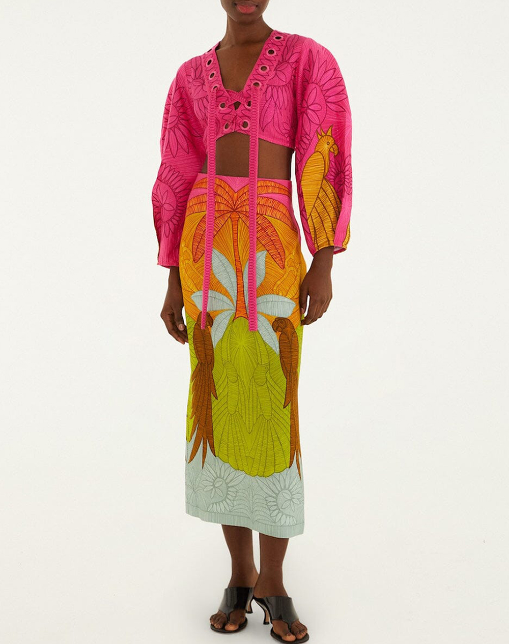 FARM RIO USIACURI MULTICOLOR EYELET BLOUSE-USIACURI MULTICOLOR