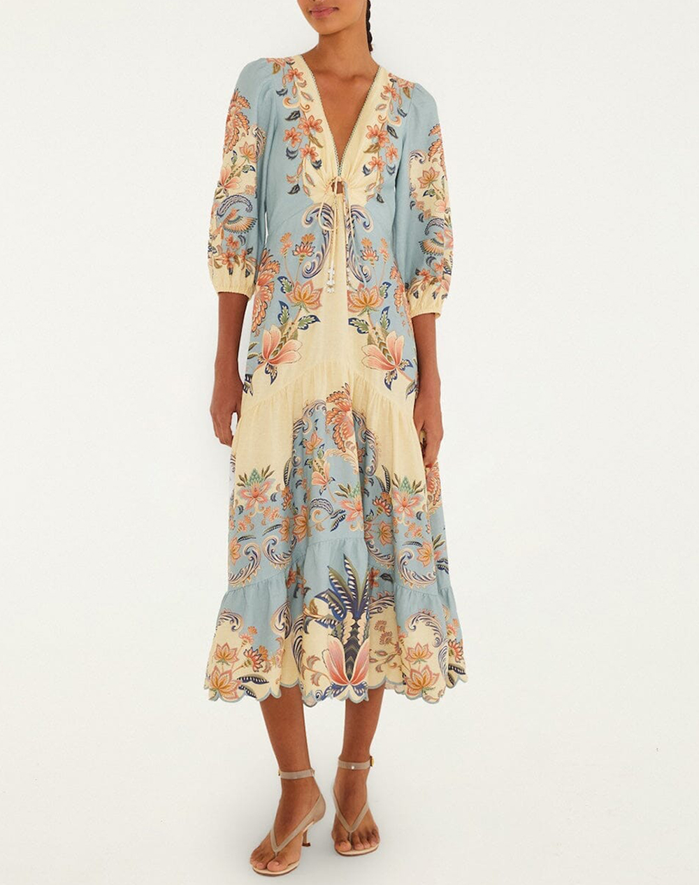 FARM RIO BOHO BEAUTY BUTTER MAXI DRESS-BOHO BEAUTY BUTTER