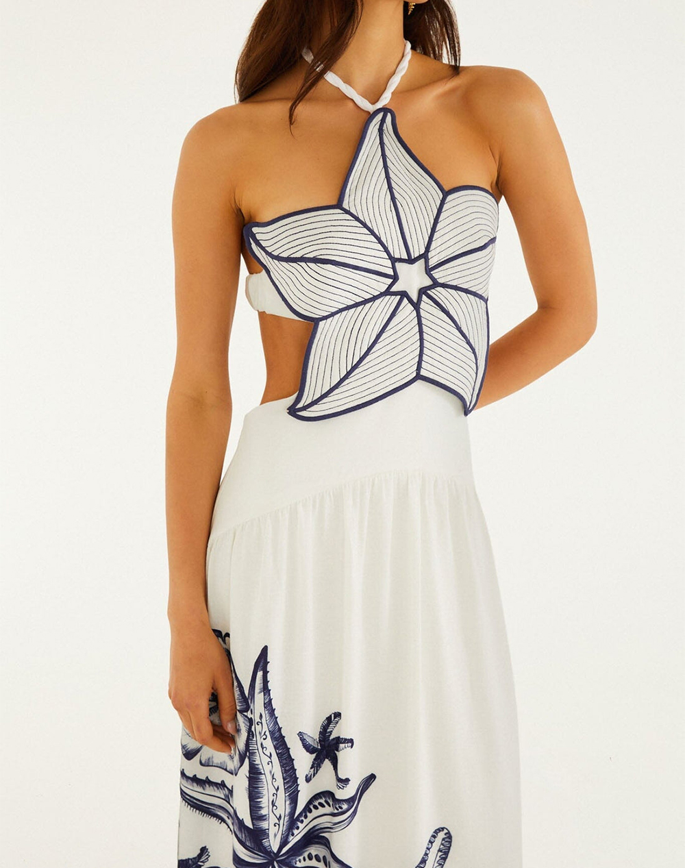FARM RIO COAST STARS OFF-WHITE MAXI DRESS-COAST STARS OFF-WHITE
