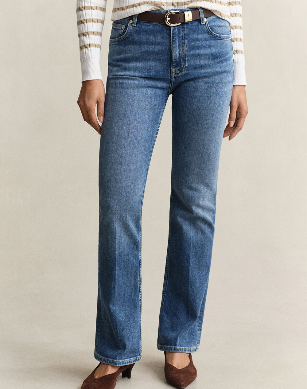 GANT TROUSERS SLIM FLARE STRETCH JEANS