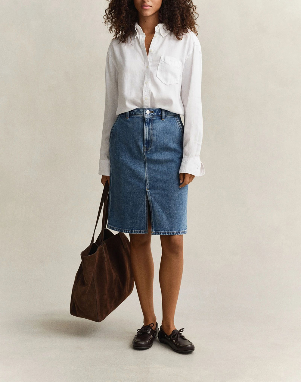 GANT SKIRT DENIM PENCIL SKIRT