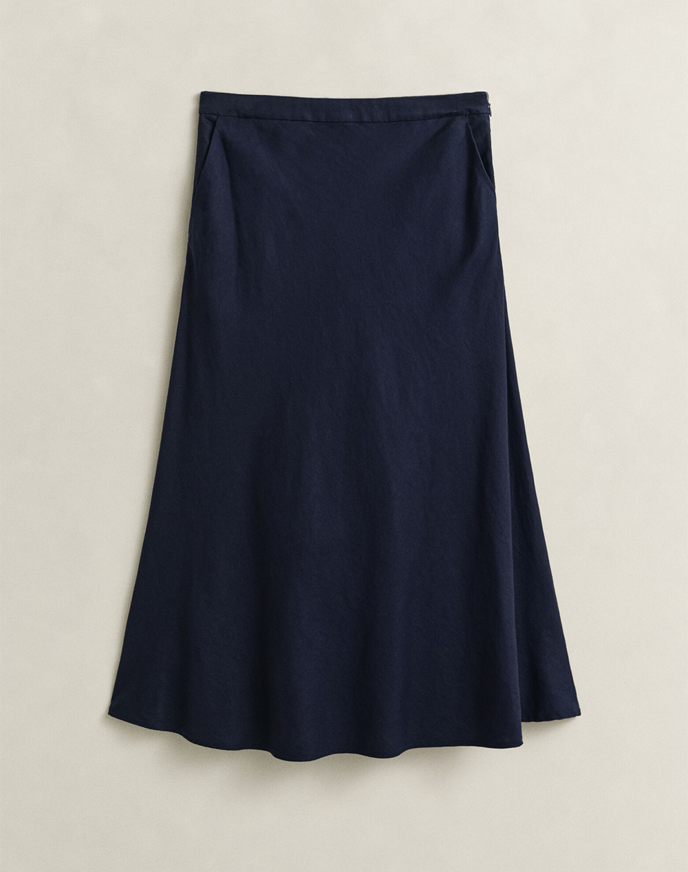 GANT SKIRT FLARED LINEN BLEND SKIRT