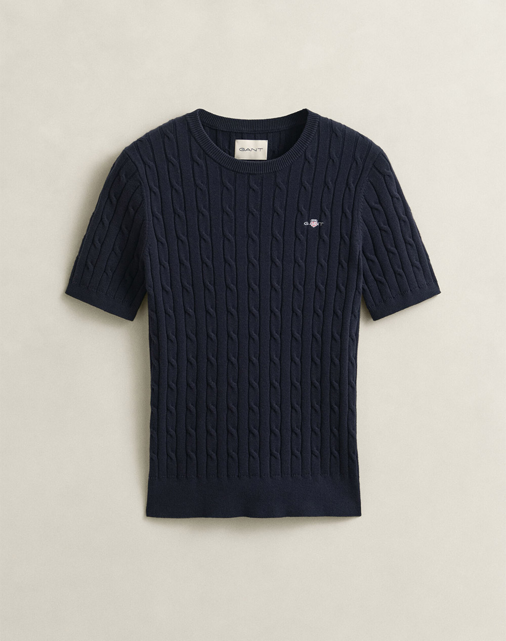 GANT ПУЛОВЕР KMSTRETCH COTTON CABLE SS C-NECK