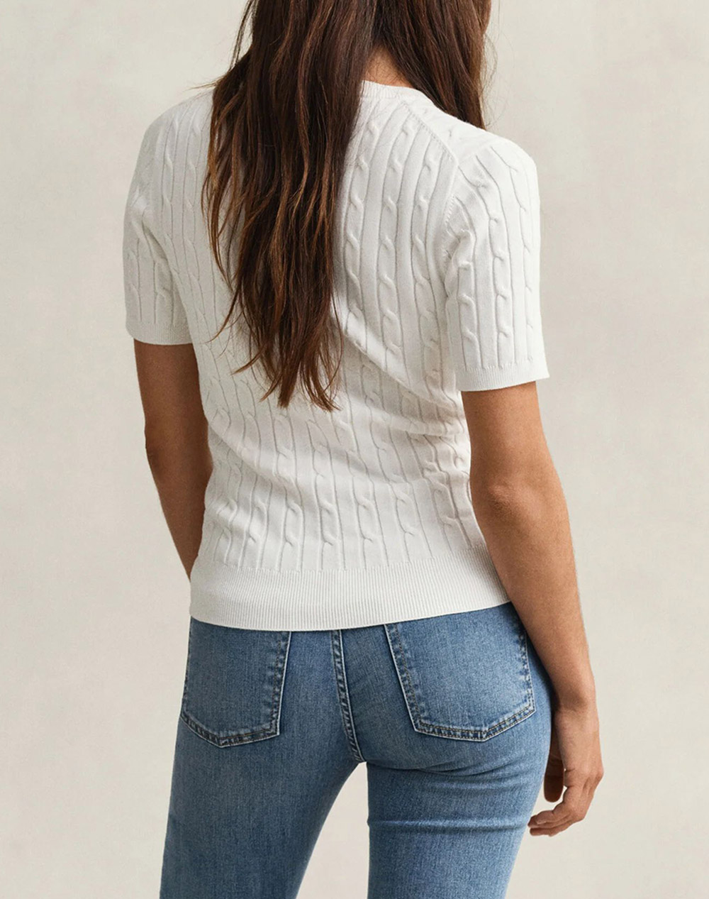 GANT ПУЛОВЕР KMSTRETCH COTTON CABLE SS C-NECK