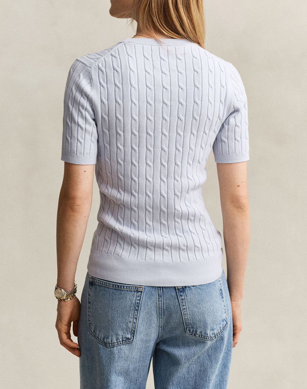 GANT ПУЛОВЕР KMSTRETCH COTTON CABLE SS C-NECK