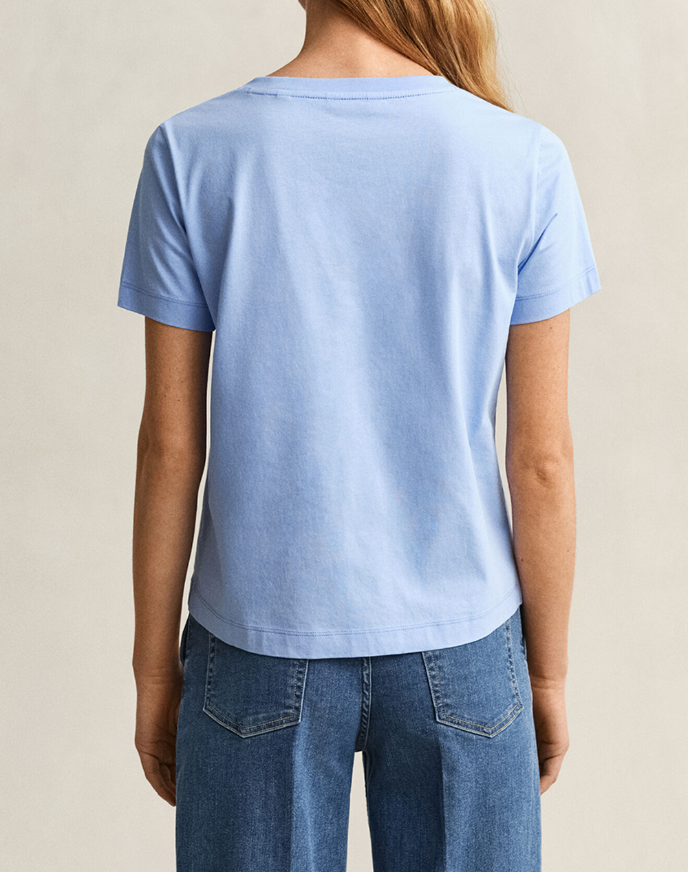 GANT БЛУЗА KMREG SHIELD SS V-NECK T-SHIRT.