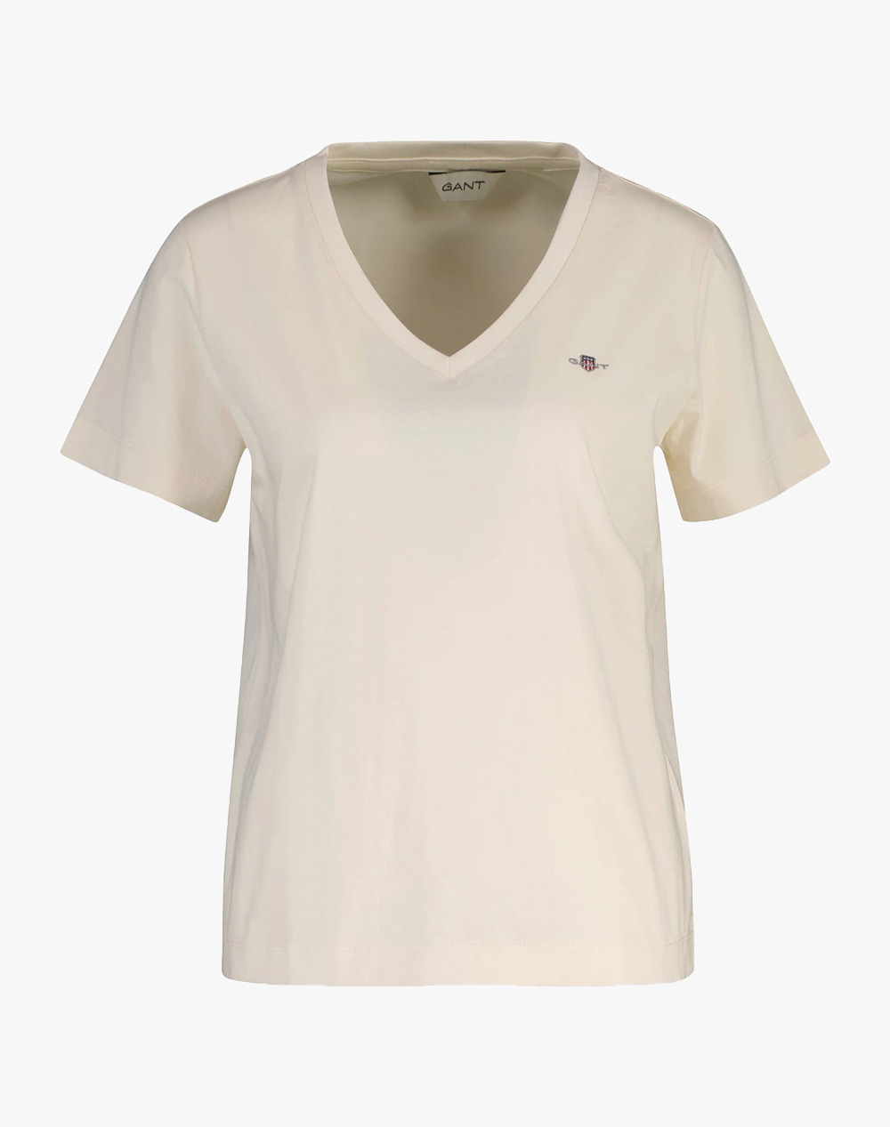 GANT БЛУЗА KMREG SHIELD SS V-NECK T-SHIRT.