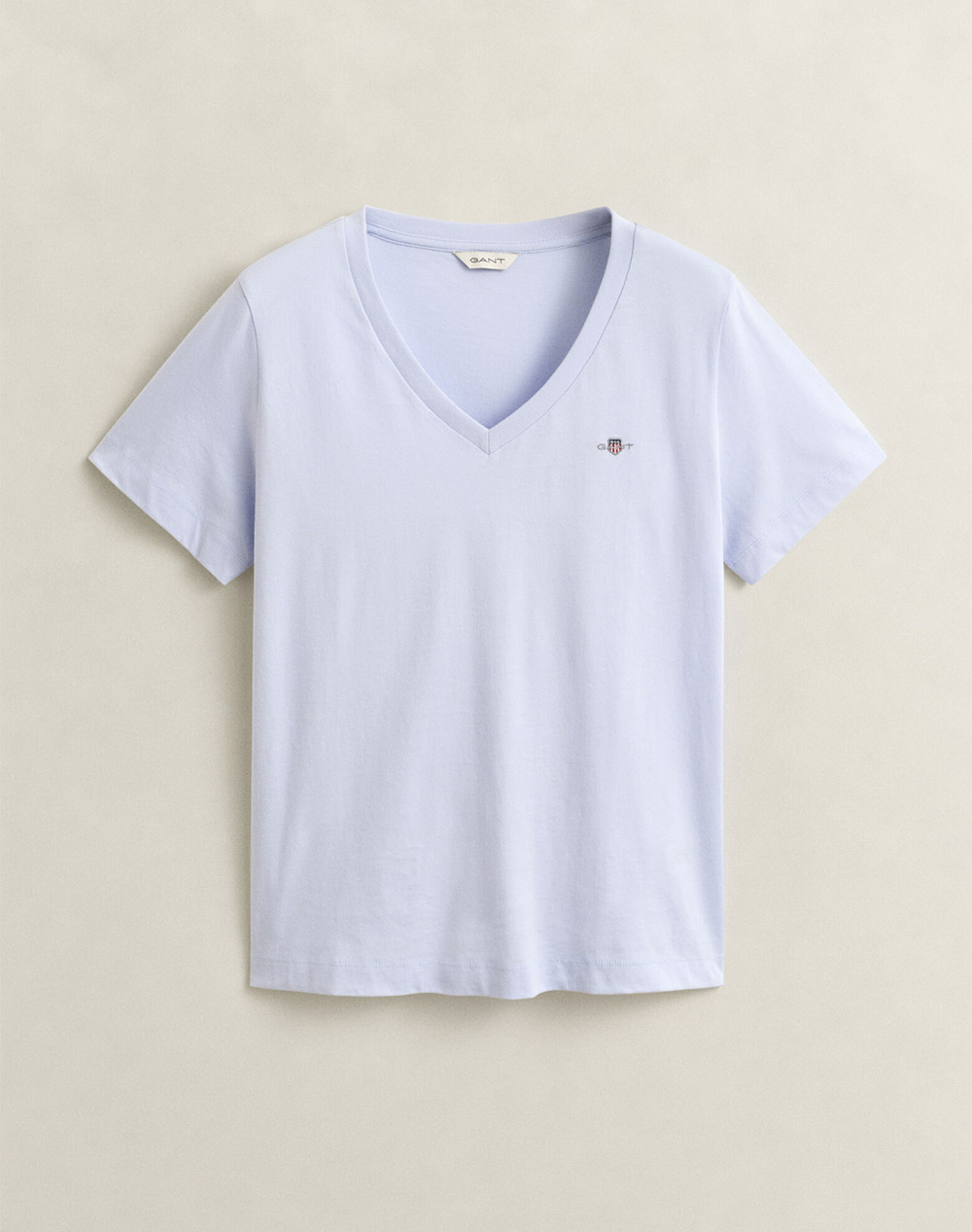 GANT БЛУЗА KMREG SHIELD SS V-NECK T-SHIRT.