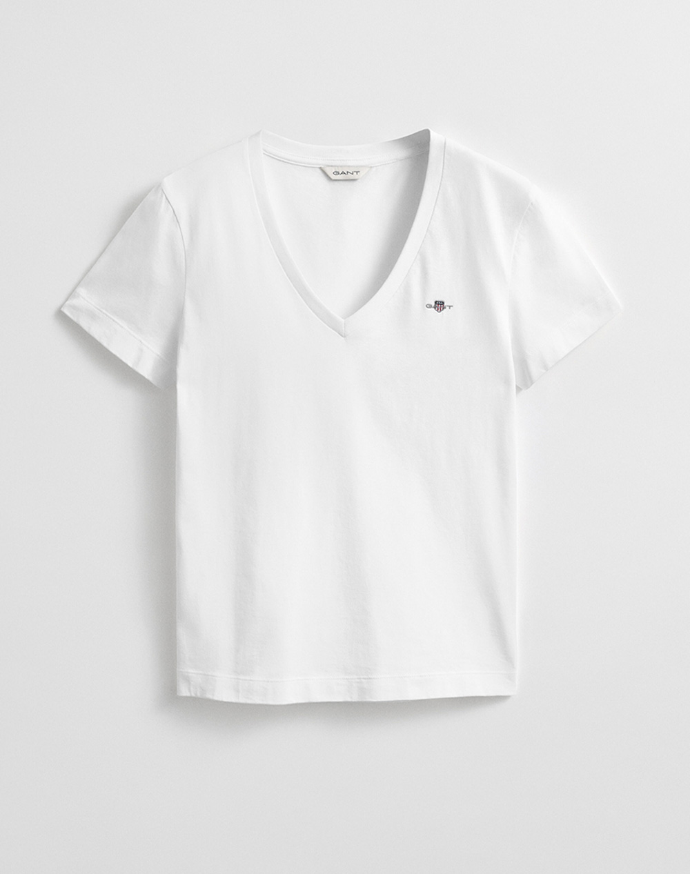 GANT БЛУЗА KMREG SHIELD SS V-NECK T-SHIRT.