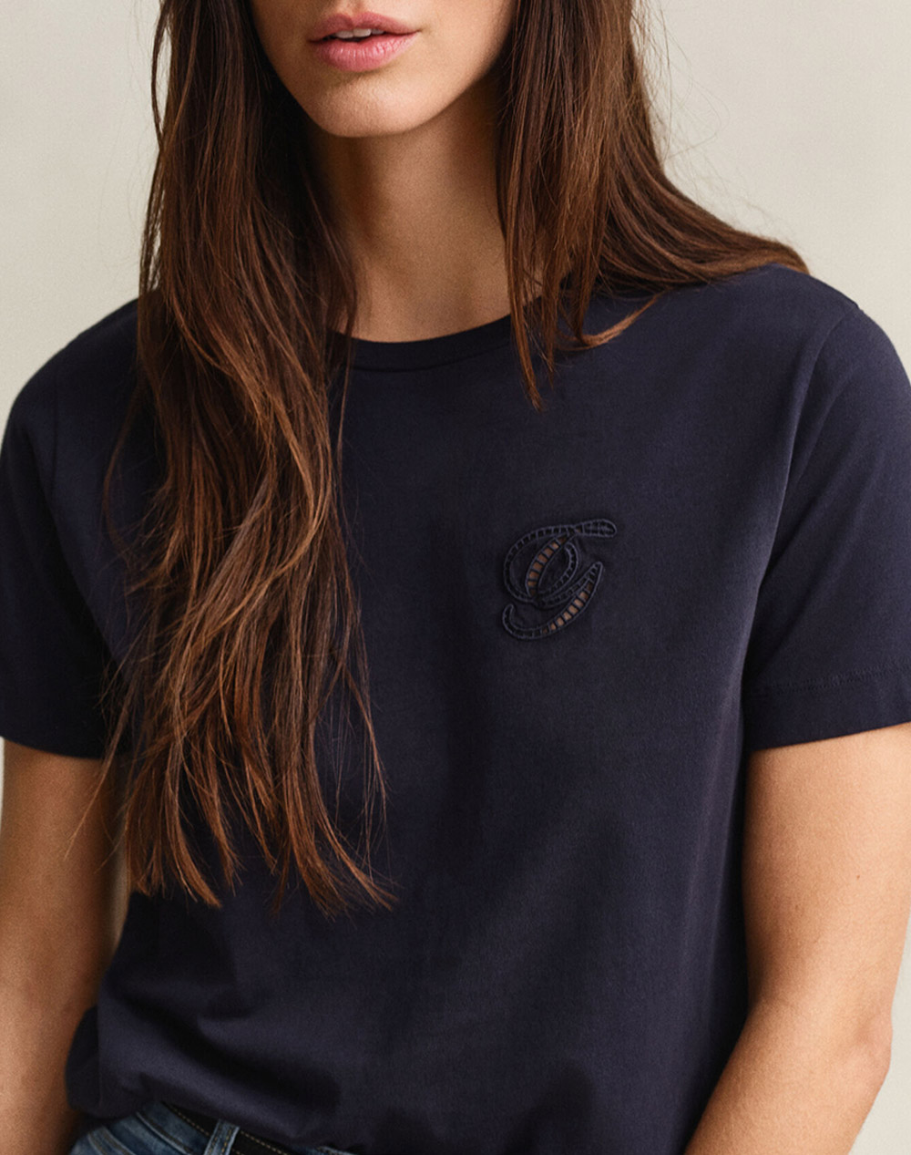 GANT БЛУЗА KMREG SCRIPT SS T-SHIRT