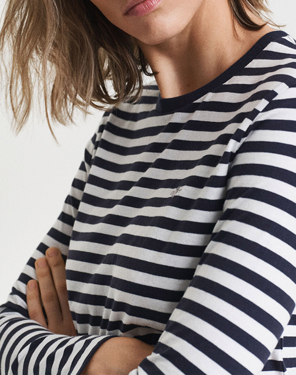 GANT БЛУЗА ΜΜ REG STRIPED SHIELD LS T-SHIRT