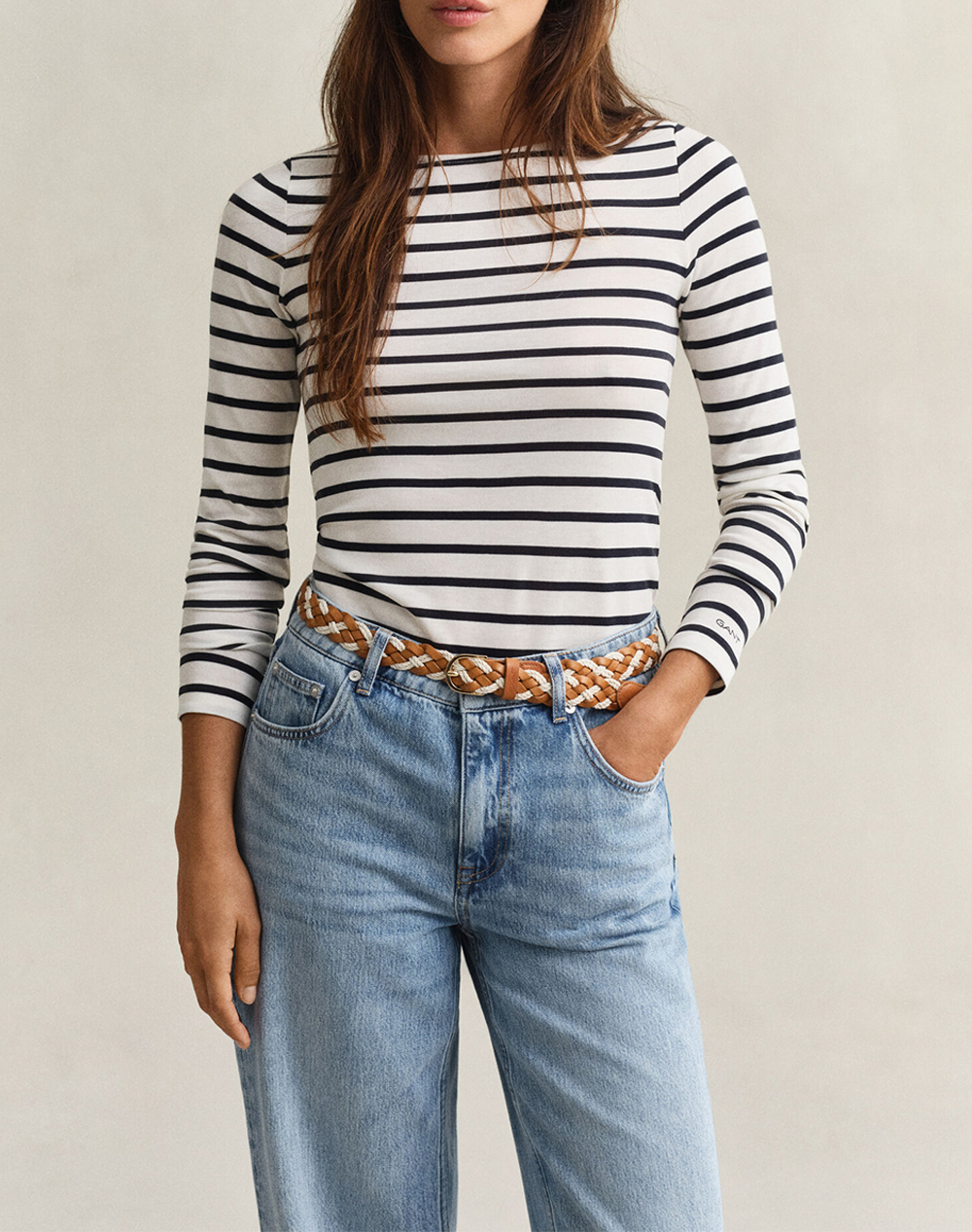 GANT BLOUSE ΜΜ SLIM BRETON STRIPED LS T-SHIRT