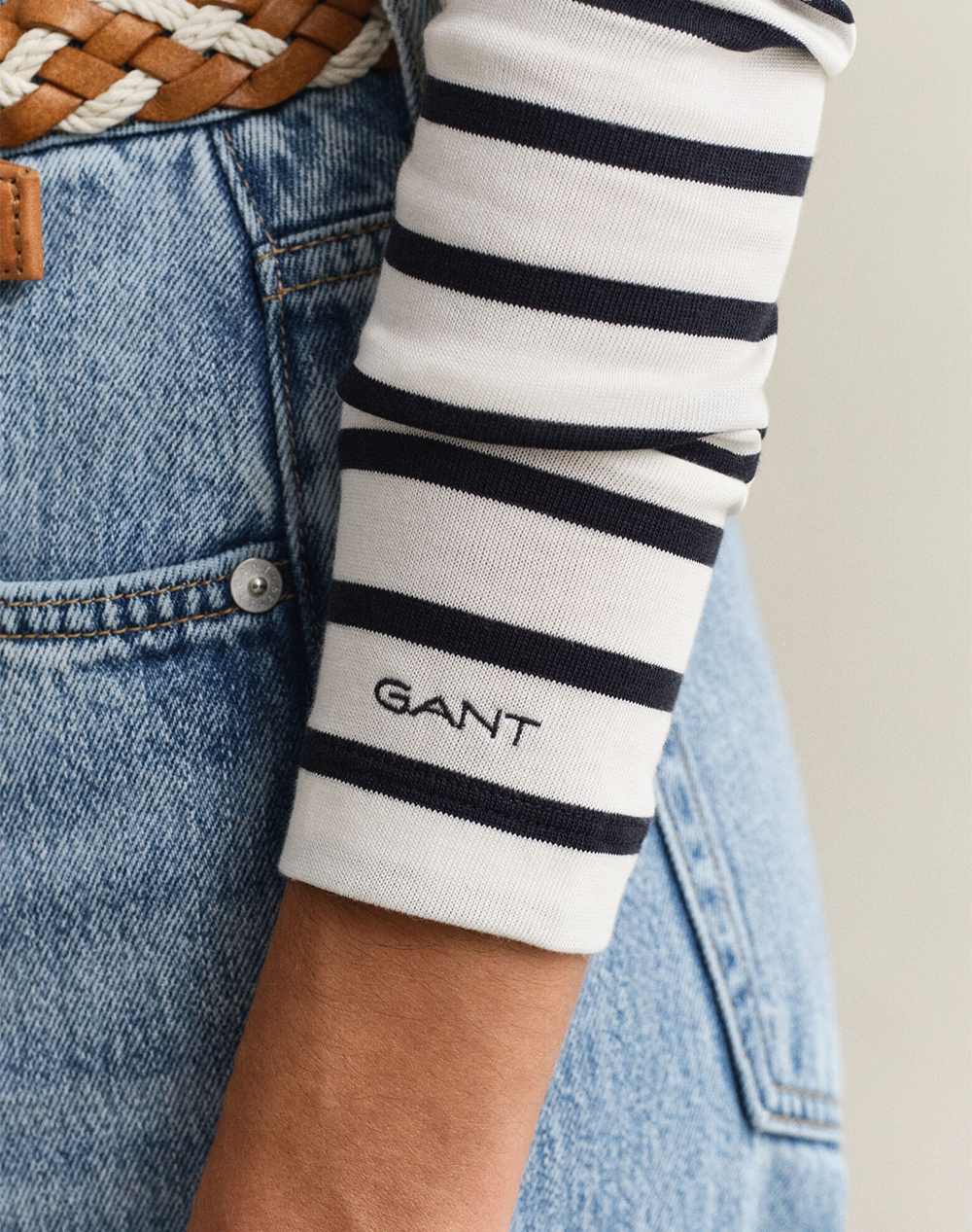 GANT BLOUSE ΜΜ SLIM BRETON STRIPED LS T-SHIRT