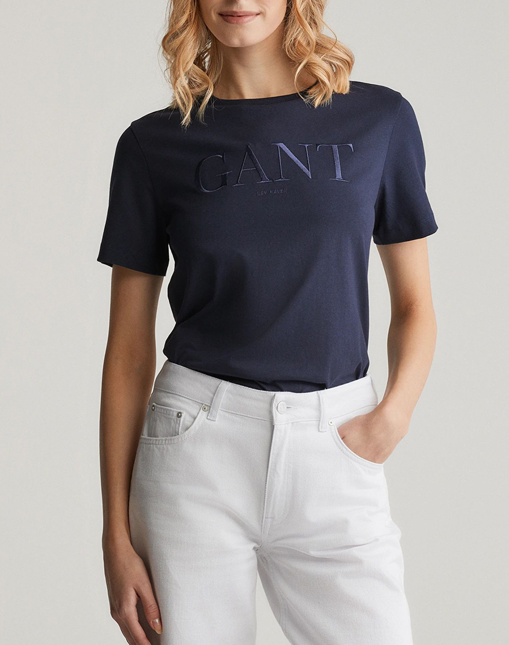 Gant блуза км reg tonal graphic ss t-shirt reg tonal graphic ss t-shirt female τ-shirt синьо