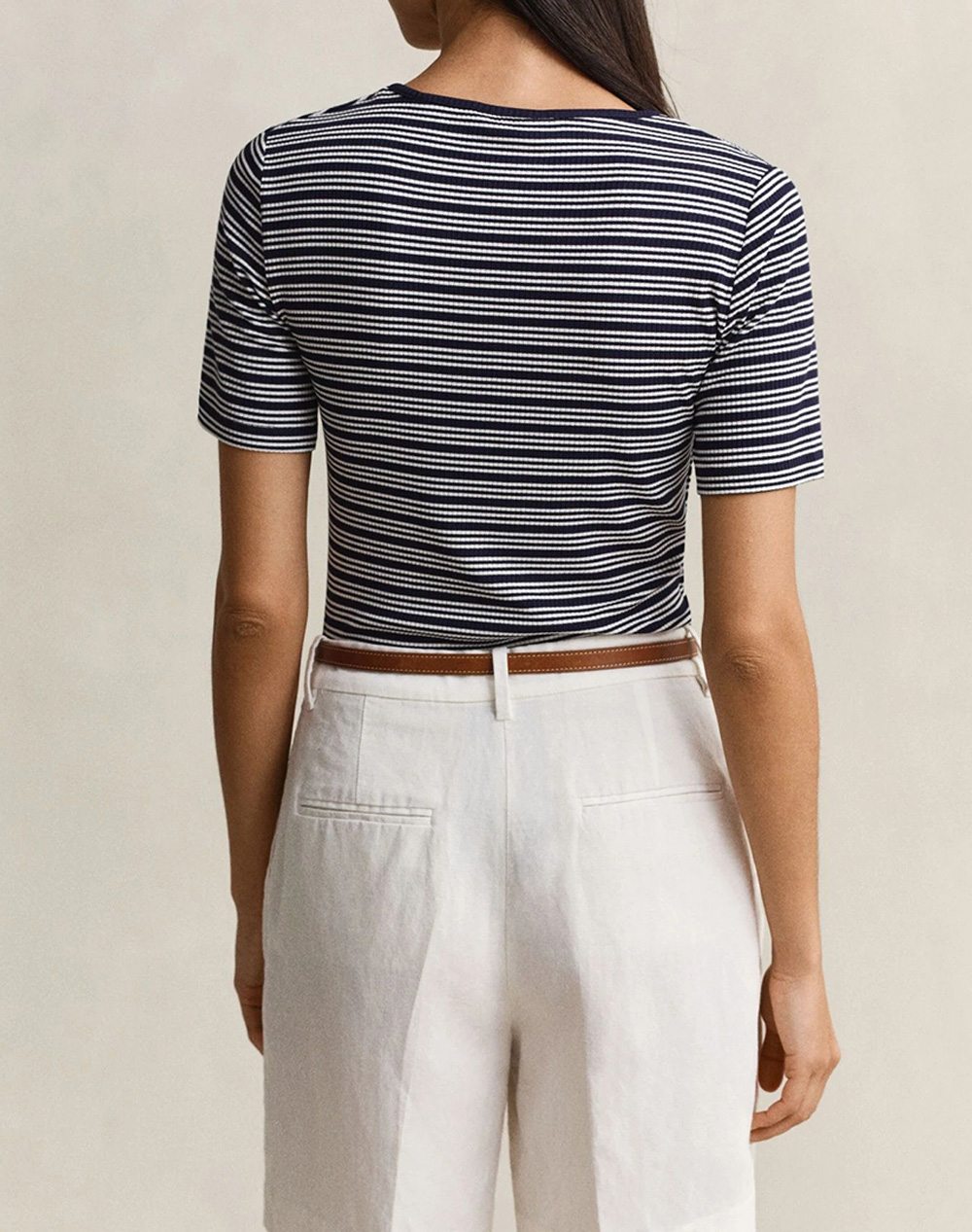 GANT БЛУЗА SLIM RIBBED SS HENLEY TOP