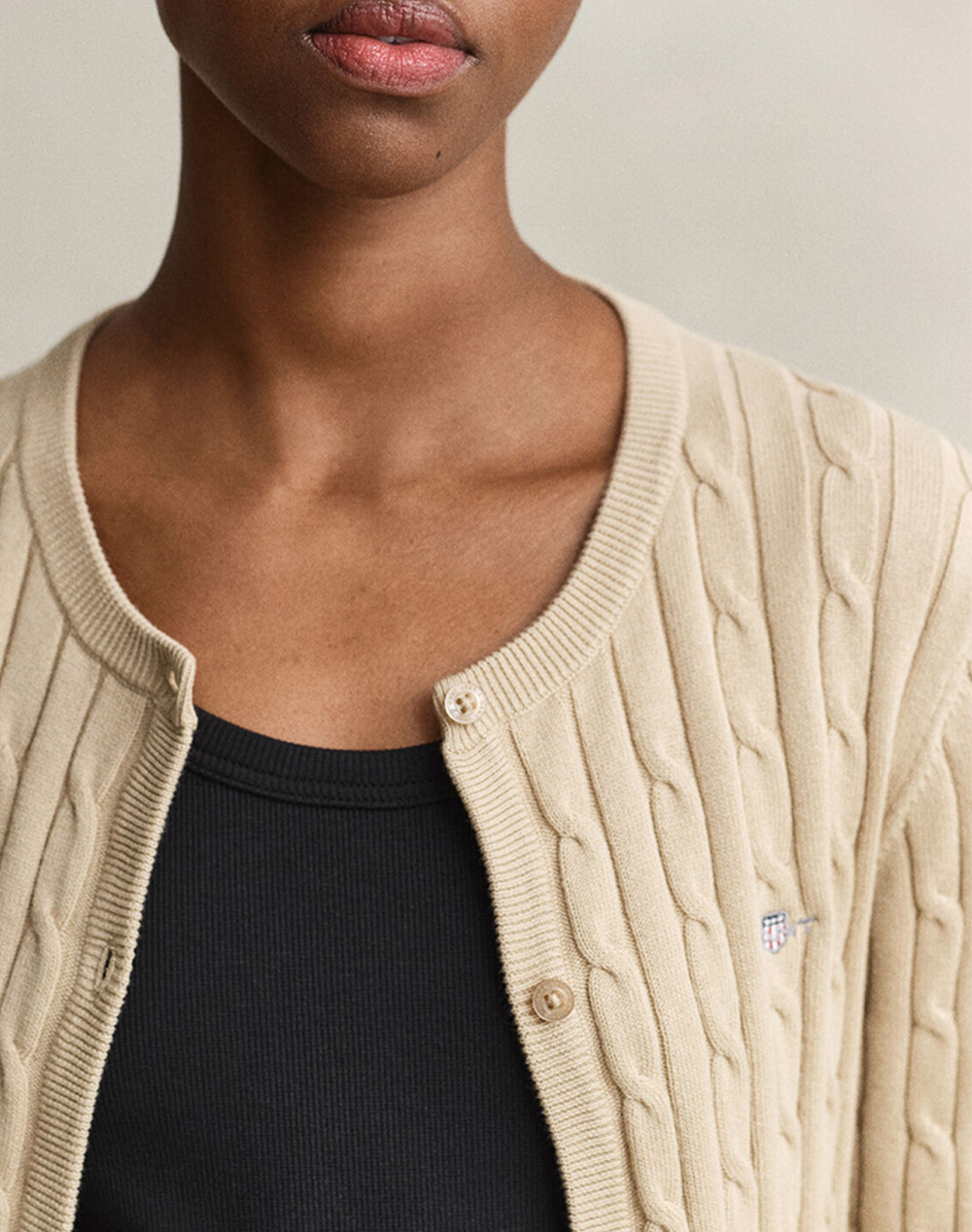 GANT ЖИЛЕТКА STRETCH COTTON CABLE CARDIGAN
