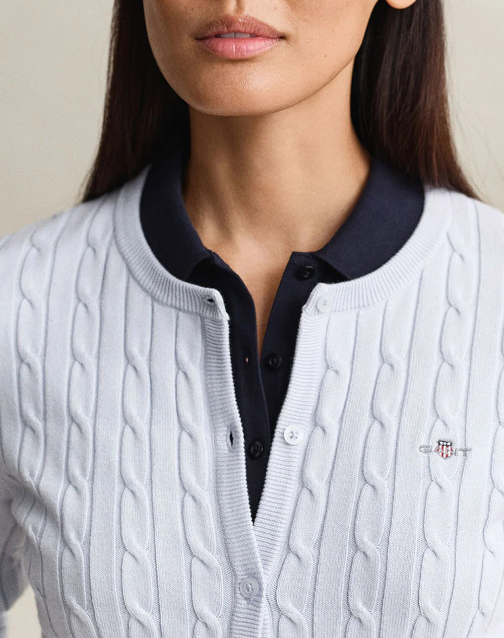 GANT ЖИЛЕТКА STRETCH COTTON CABLE CARDIGAN