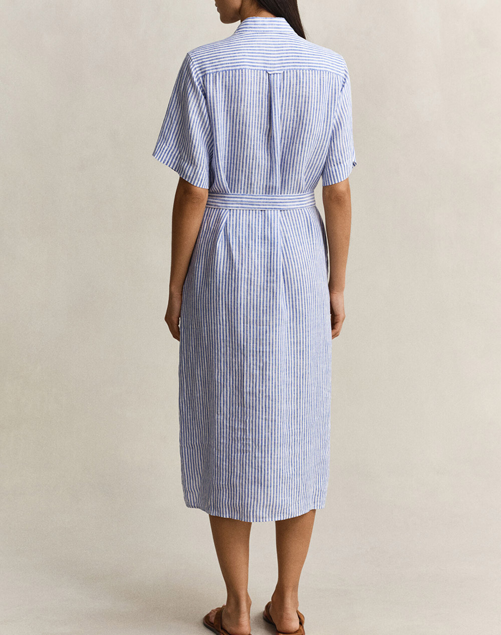 GANT РОКЛЯ STRIPED LINEN SS SHIRT DRESS