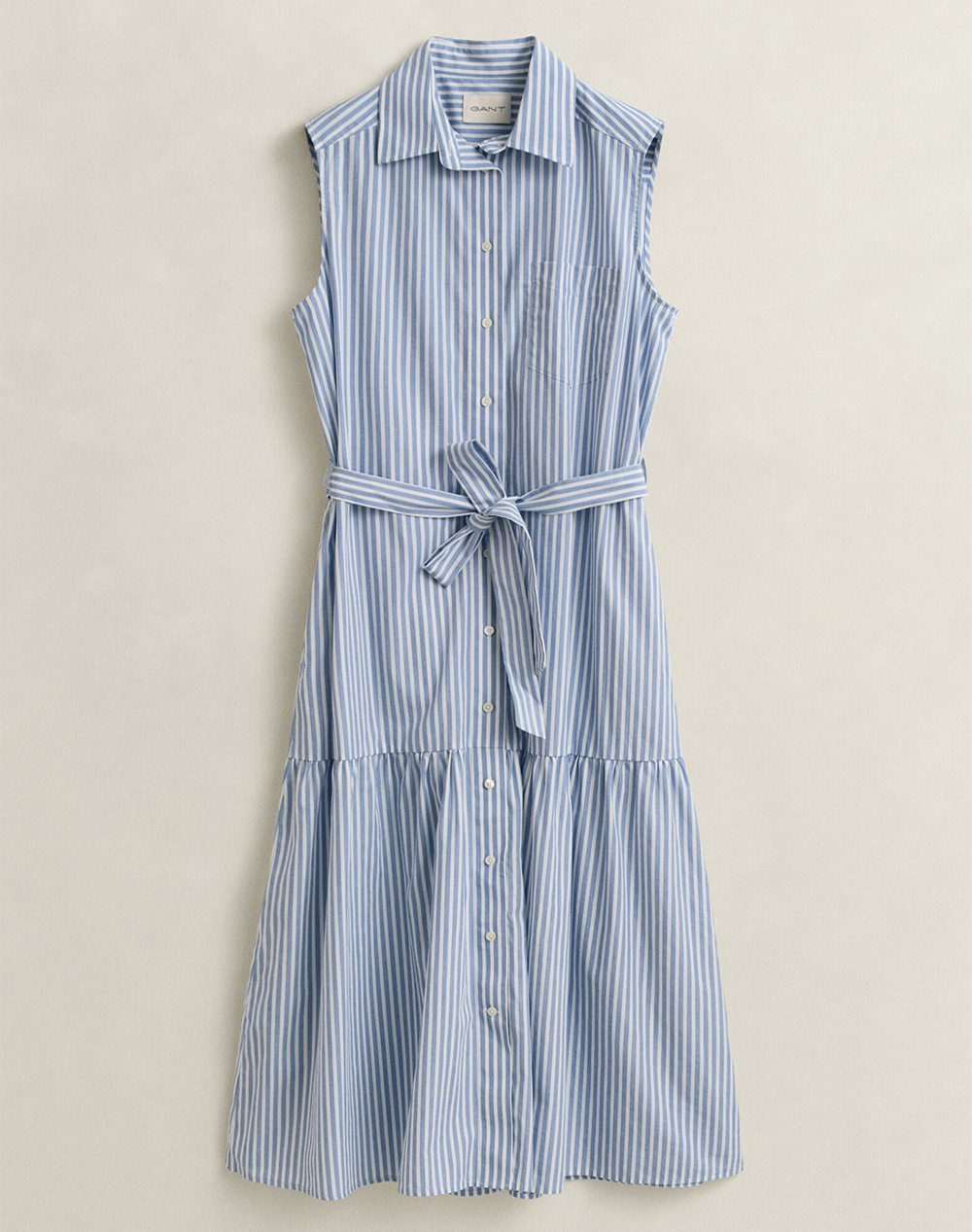 GANT DRESS STRIPE CTN SLEEVELESS DRESS
