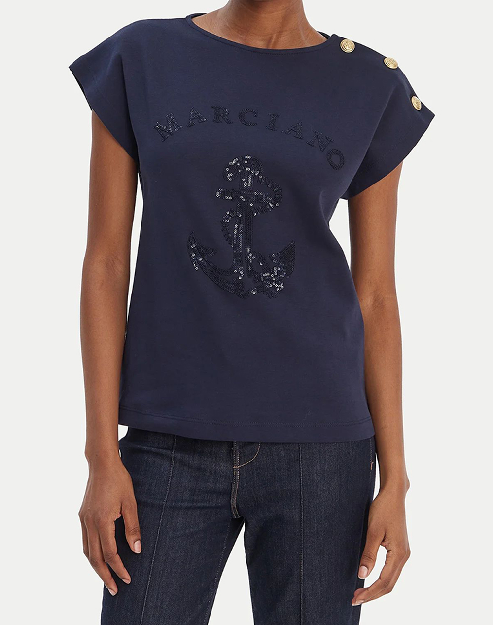 GUESS BY MARCIANO LYRIS SEQUINS TSHIRT ДАМСКА БЛУЗА