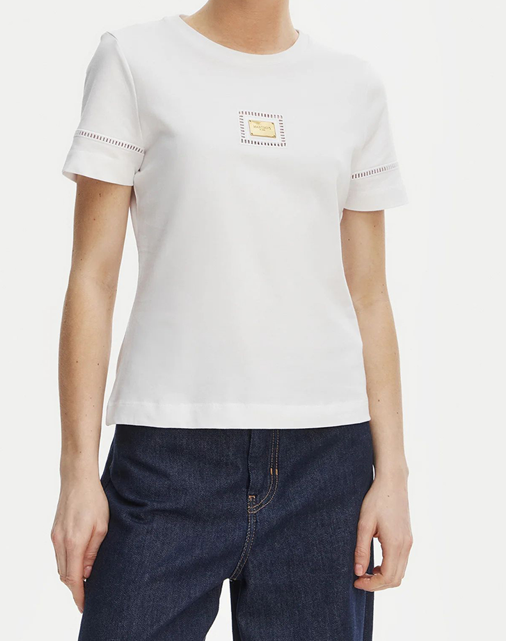 GUESS BY MARCIANO MINA SS SLIM FIT T-SHIRT WOMENS BLOUSE