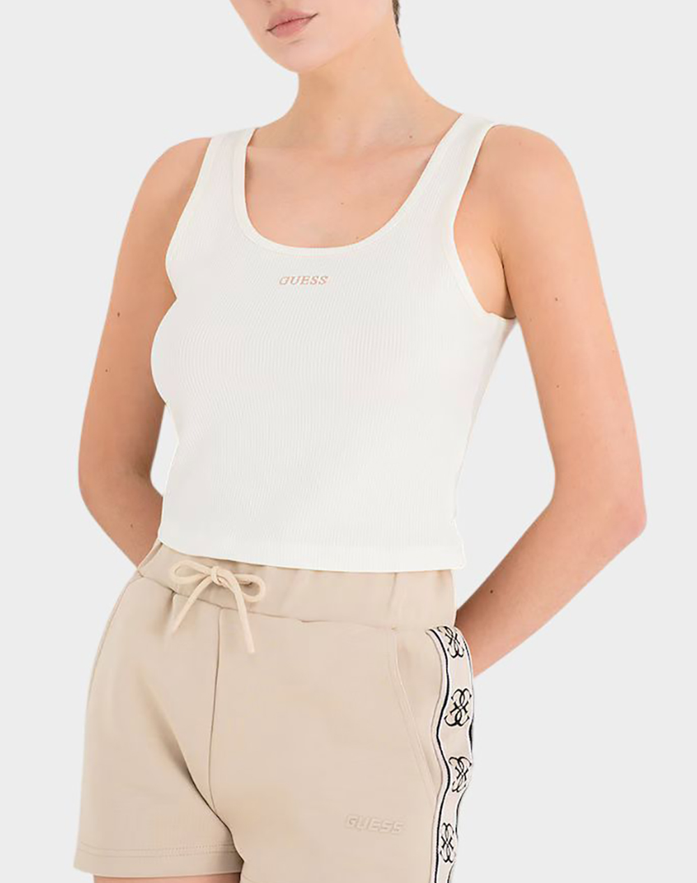 GUESS CIRCE SL RIB TANK TOP WOMENS BLOUSE