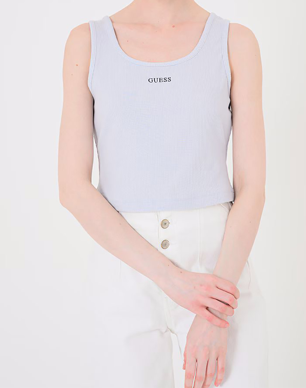 GUESS CIRCE SL RIB TANK TOP WOMENS BLOUSE