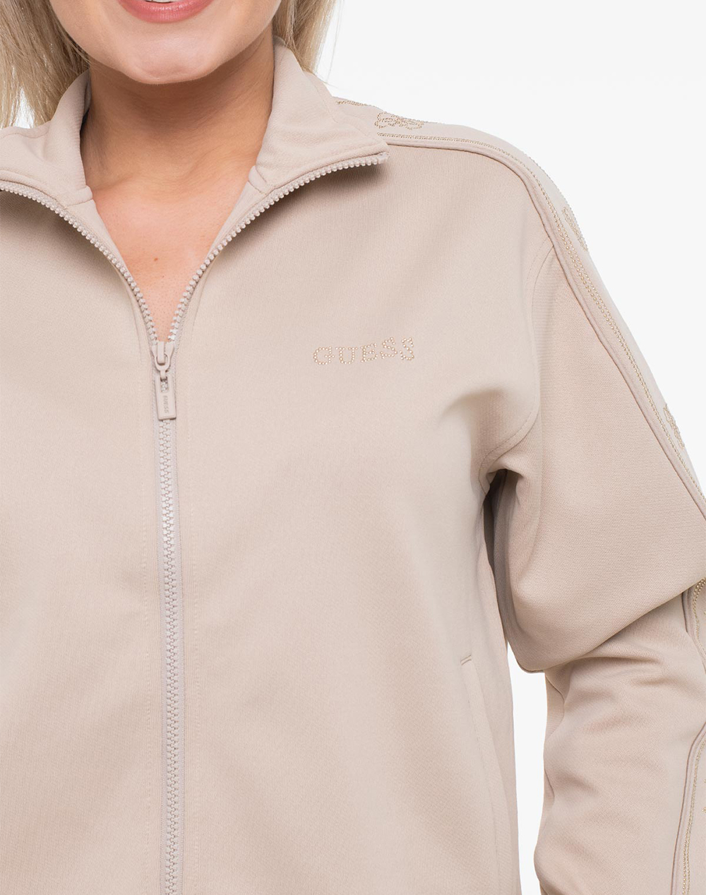 GUESS OCTAVIA HIGH NECK FULL-ZIP SWE ДАМСКИ СУИТШЪРТ