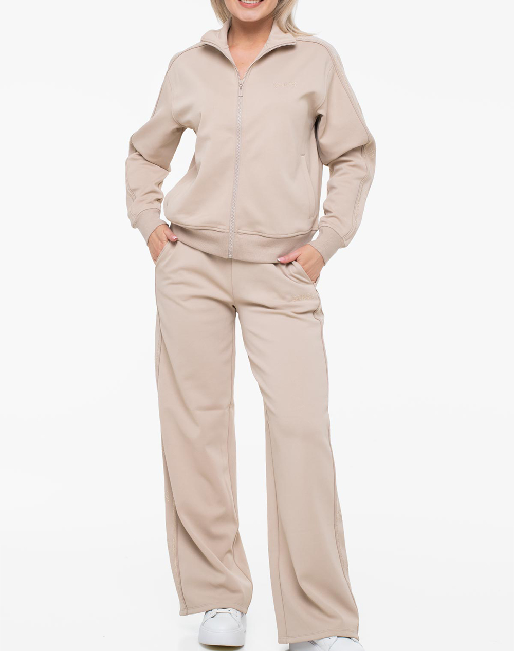 GUESS OCTAVIA HIGH NECK FULL-ZIP SWE ДАМСКИ СУИТШЪРТ