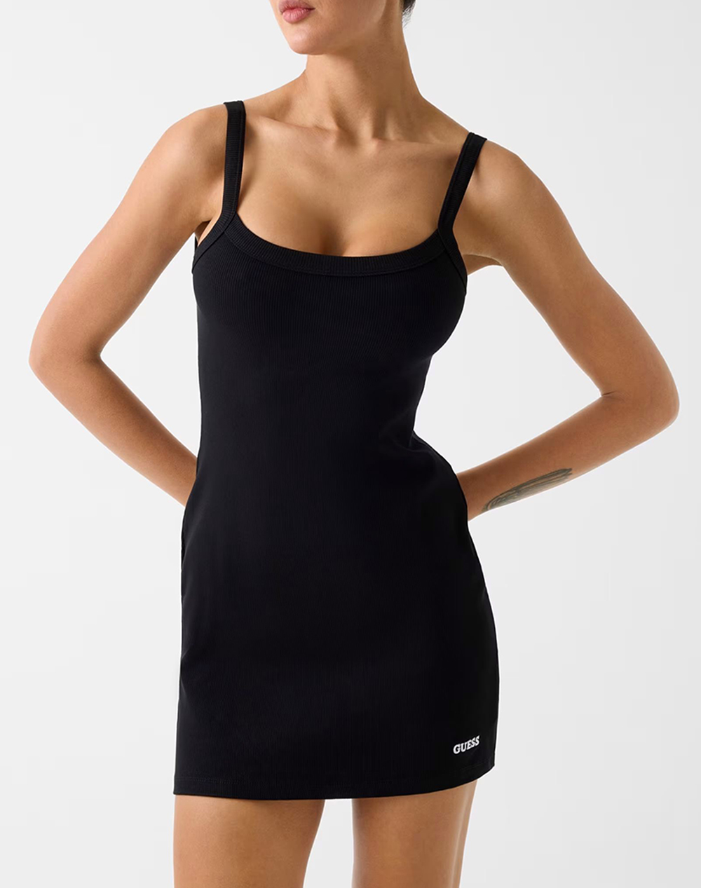 Guess stella rib short dress дамска рокля female рокли черно