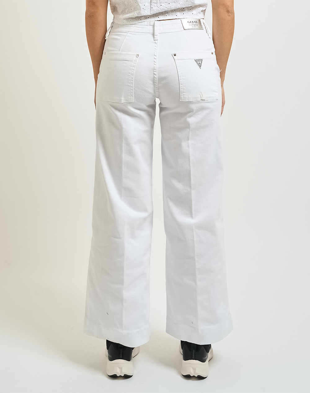 GUESS ZOYA WIDE LEG CROP WOMENS TROUSERS