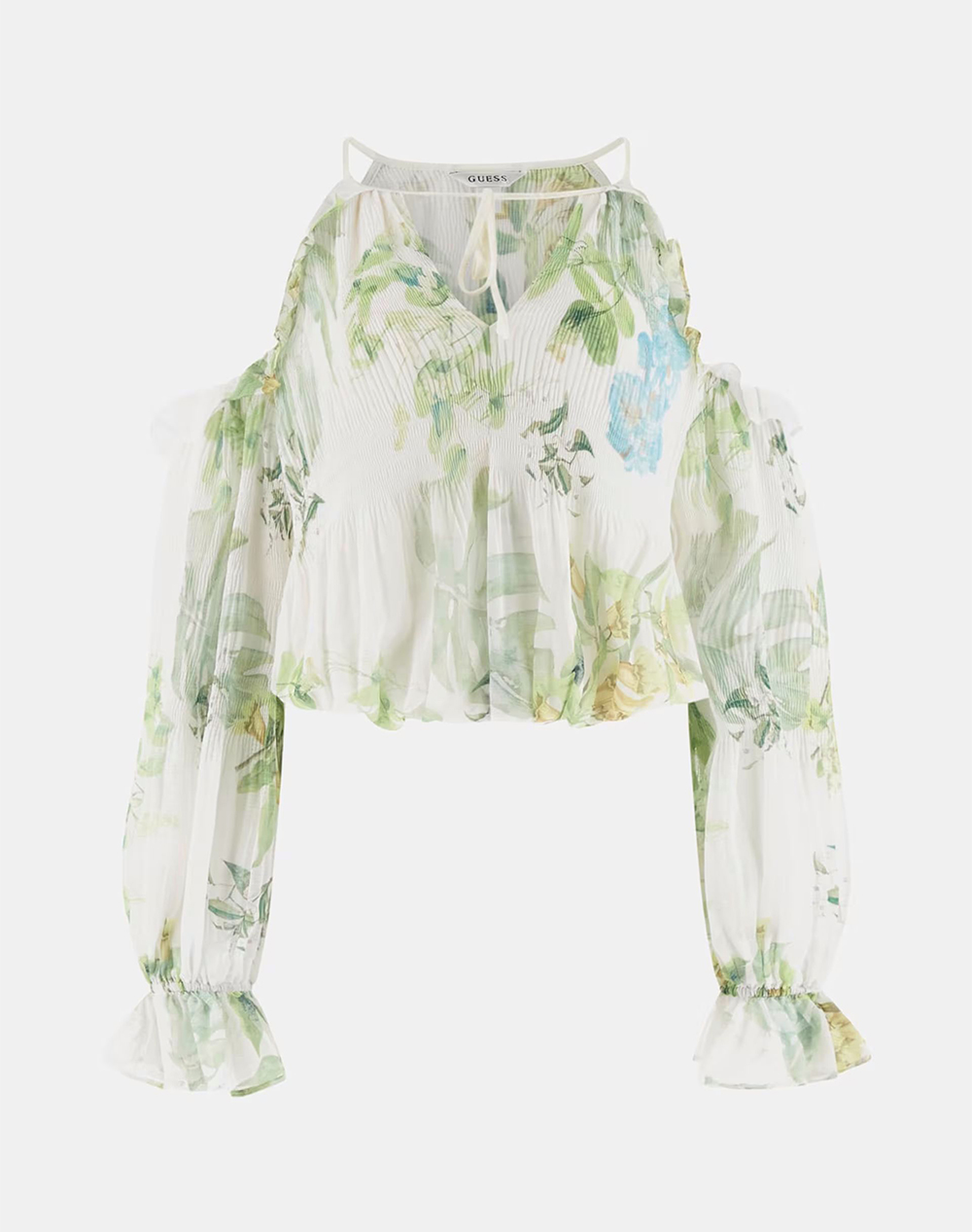 GUESS LS EMILY COLD SHLDR TOP WOMENS SHIRT