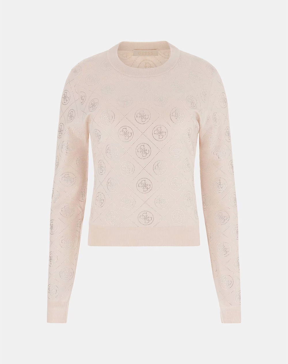 GUESS LS CN RHINESTONES 4G SWTR ДАМСКИ ПУЛОВЕР