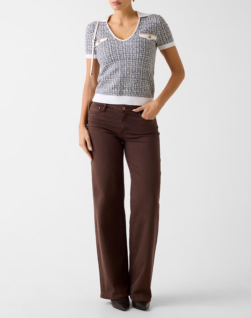 GUESS SS VN COLLAR ANNABELLE SWTR ДАМСКА ТЕНИСКА