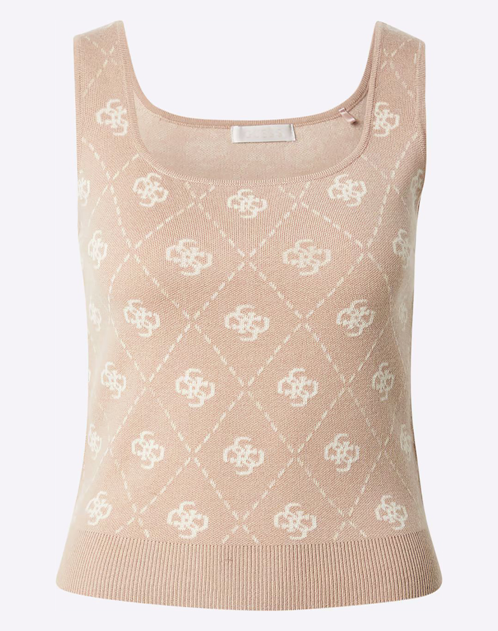 Guess sarah 4g bralette swtr knitted women''s clothing female топ/боди кафяво